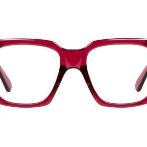 KELDA transp dark red Reading Glasses.