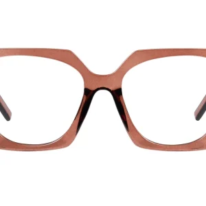 MELINDA transp mule brown Reading Glasses. NEW