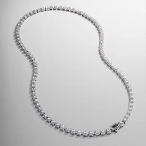 Cluster Stone Tennis Chain (Silver)