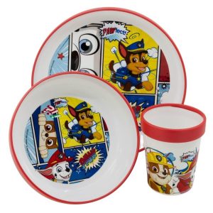 3-set Non-Slip Skål, Tallrik och Mugg Paw Patrol