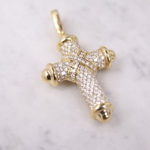 Diamantkors 18K Gult Guld 12,9gram