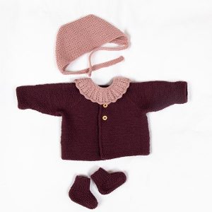 Stickat set Trille med bebismössa – garnpaket i Bluum Pure Eco Baby Wool