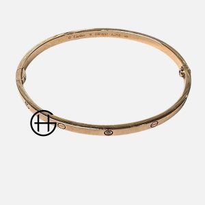 Cartier Love Bracelet | Lilla Storlek | 6 Diamanter | 18 | Roséguld