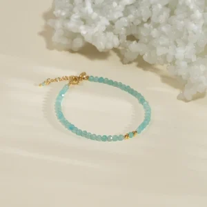 ALINA BLUE AMAZONITE GOLDEN BRACELET