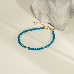 ALINA BLUE APATITE GOLDEN BRACELET