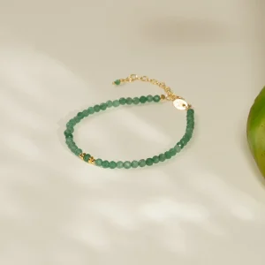 ALINA GREEN AVENTURINE GOLDEN BRACELET