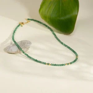 ALINA GREEN AVENTURINE GOLDEN NECKLACE