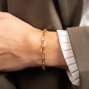 ALMA LARGE LINK GOLDEN BRACELET