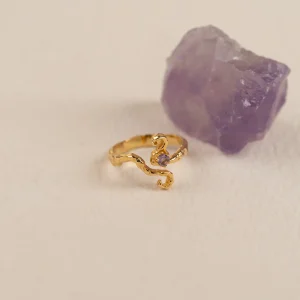 AURELIA PURPLE AMETHYST GOLDEN RING