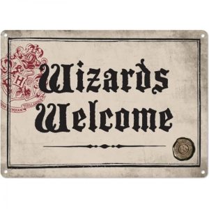 ”Wizards Welcome” Plåtskylt Harry Potter