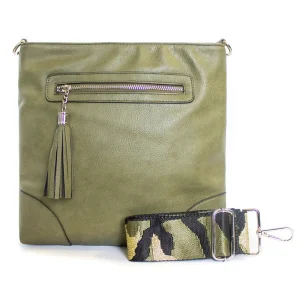 Väska Marion, crossbody – Grön med två axelremmar