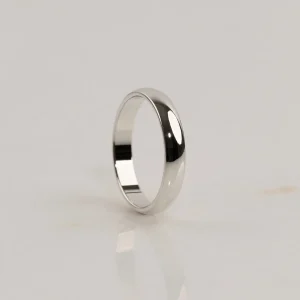 CLASSIC D-PROFILE WEDDING BAND - WG