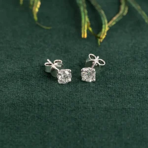 CLASSIC SOLITAIRE LAB-DIAMOND STUD EARRING - 1.0ct - WG