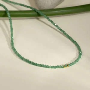 ELIANA GREEN AVENTURINE GOLDEN NECKLACE