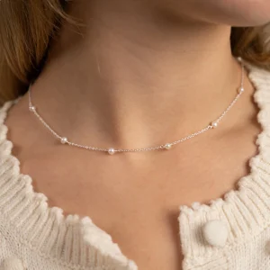 ERICA PEARL SILVER NECKLACE
