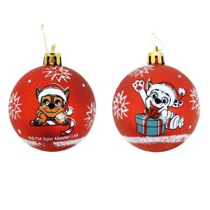 10-pack Julgranskulor Röd (6cm) Paw Patrol