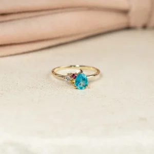GYDA PARAIBA TOPAZ SOLID GOLD RING