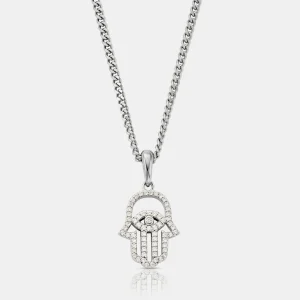 Iced Hamsa (Silver)