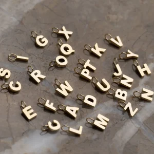 LETTER SOLID GOLD PENDANT