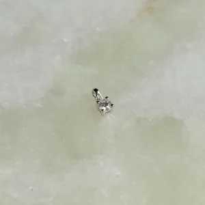 PRONG SOLITAIRE LAB-DIAMOND PENDANT - 0.1ct - WG