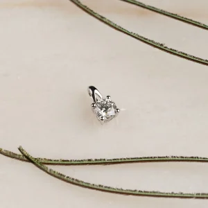 PRONG SOLITAIRE LAB-DIAMOND PENDANT - 0.75ct - WG