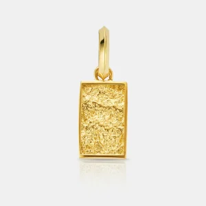 Mini Hammered Rectangle (Gold)