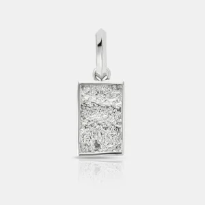 Mini Hammered Rectangle (Silver)