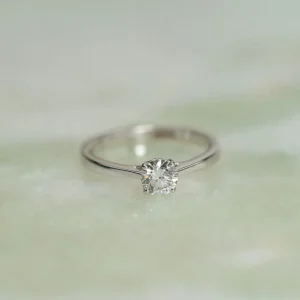 SOLITAIRE TRELLIS LAB-DIAMOND RING - 0.55ct - WG