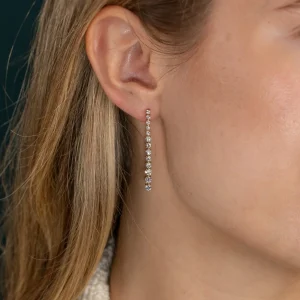 TENNIS DIAMOND DROP EARRING